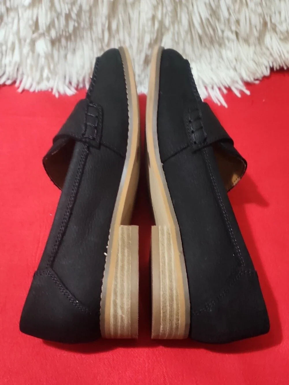 Lucky BrandEryka Black Penny Loafers with Tan Trim